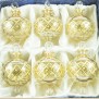 2.16" Blown Glass Egyptian Christmas Ornaments - Set of 6 Ornaments